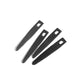 Black carbon-fiber door handle sticker set, 4 long adhesive strips with cutouts