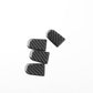 Black carbon-fiber door handle sticker set, 4 curved adhesive pieces with cutouts