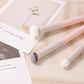 3 concealer brushes with dome sponge-like heads and soft pink handles