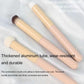 Two pastel concealer brushes with thick aluminum-style tubes and dense bristles