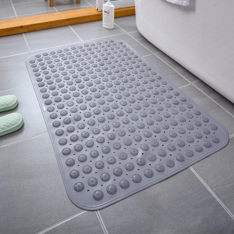 PVC bathroom non-slip mat, dark sky gray, with raised massage bumps