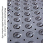 Gray PVC bathroom non-slip massage mat with raised circular suction bumps