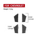Four-piece black carbon-fiber look inner door bowl stickers, wedge shapes
