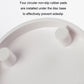 White inclined bowl base with four non-slip rubber pads underneath