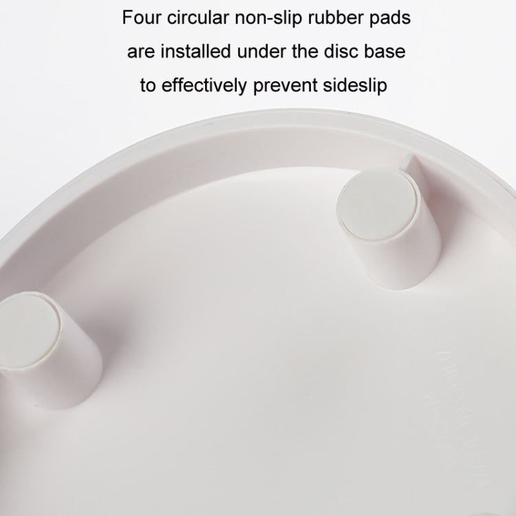 White inclined bowl base with four non-slip rubber pads underneath