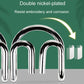 Close-up of arched U-shaped metal links connected with rings