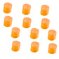 Orange silicone child earplugs, 12-pack, small cube-shaped tips
