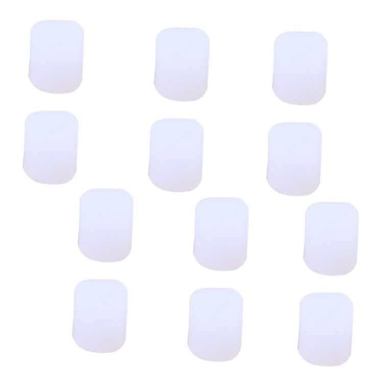 White silicone child earplugs, 12-pack, small cube-shaped tips