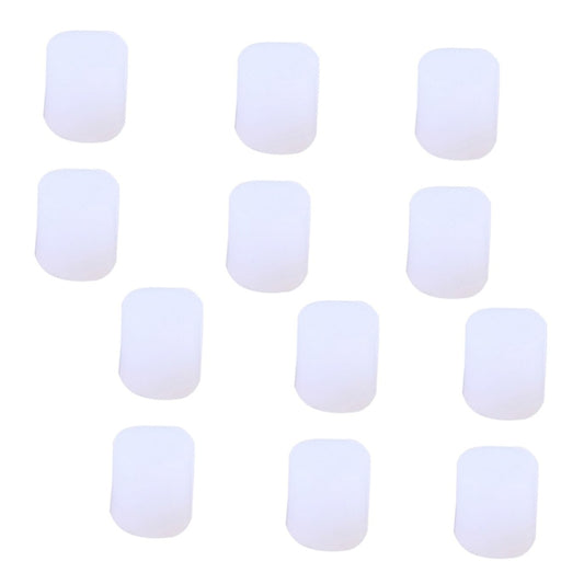 White silicone child earplugs, 12-pack, small cube-shaped tips