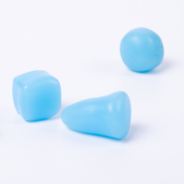 Blue silicone children earplugs pair, soft molded ear-canal fit tips