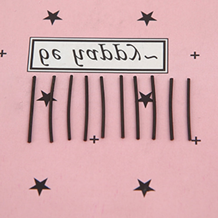 Plastic ear stud insertion sticks set, black long pins with small head ends