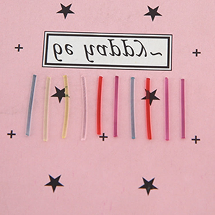 Plastic ear stud insertion sticks set, red and clear long pins with small head ends