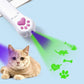 USB rechargeable LED pet projector toy projecting green and purple light patterns