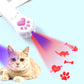 USB rechargeable LED pet projector toy projecting red and purple light patterns