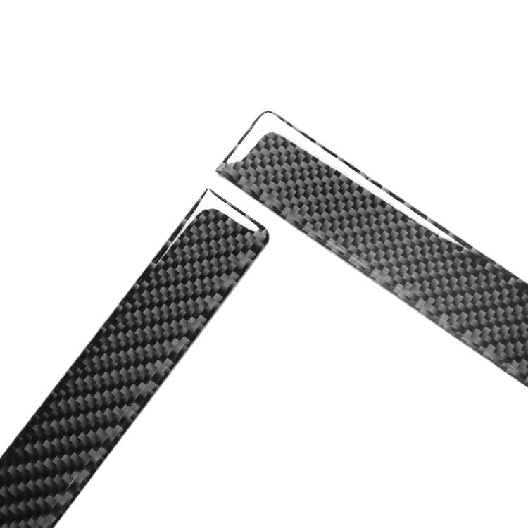 Carbon-fiber textured grille decorative sticker corner detail, glossy trim edge