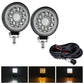 4 Inch Round Mixed Luminous Double-Circle Angel Eye Work Light, D0102