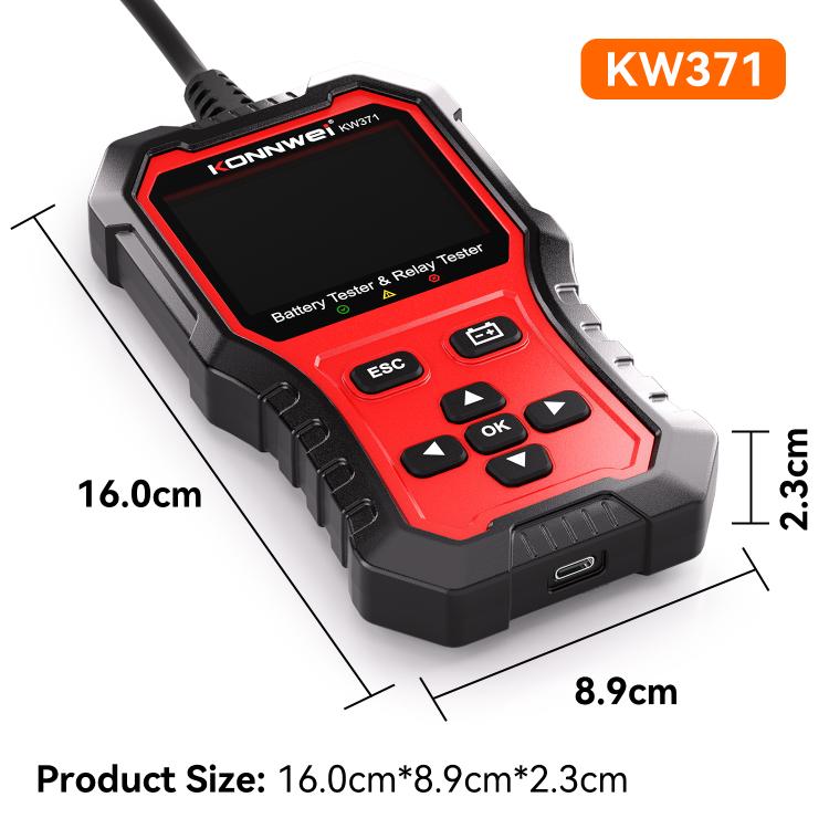 KONNWEI 2 In 1 Car Relay Tester Battery Tester, KW371