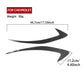 Black carbon-fiber headlight eyebrow sticker set, curved 2 pcs