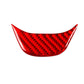 Red carbon-fiber steering wheel sticker insert, curved half-moon cover