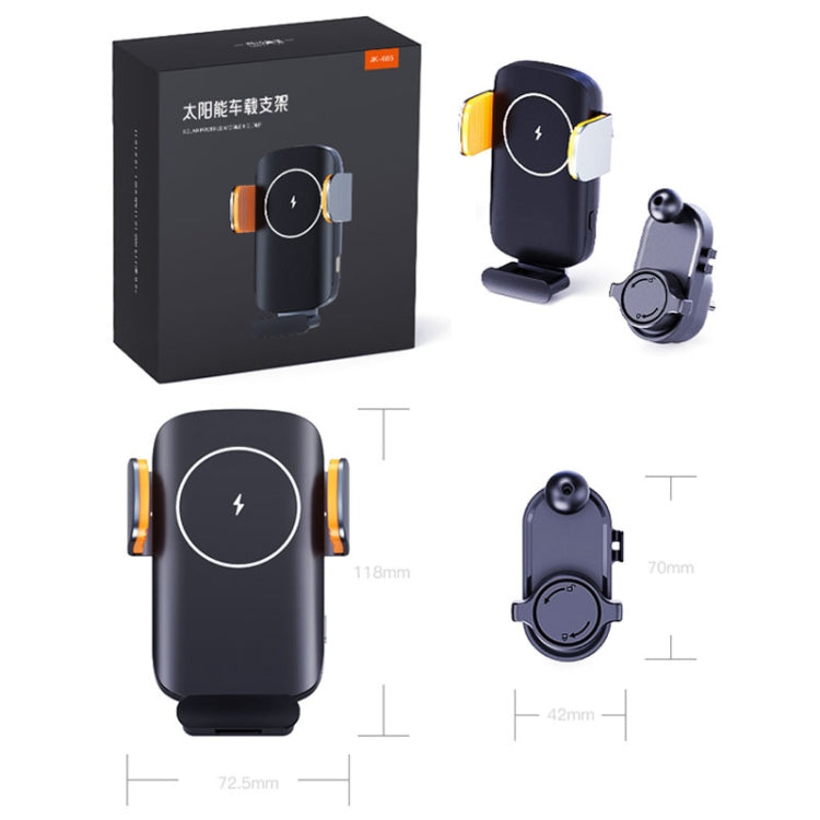 Black wireless car charger phone holder with adjustable mount and included package
