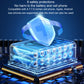 Wireless car phone charger protection circuitry with blue safety shield glow