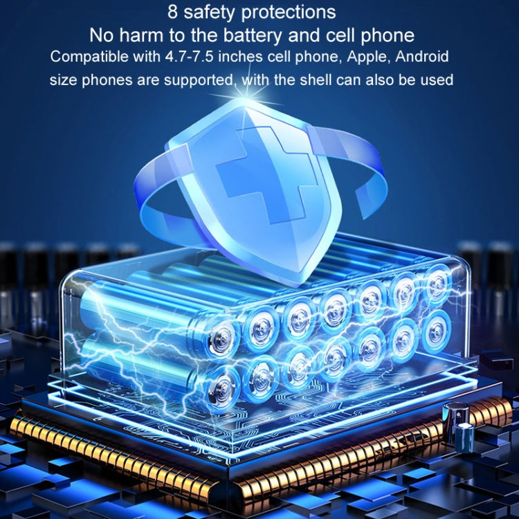 Wireless car phone charger protection circuitry with blue safety shield glow