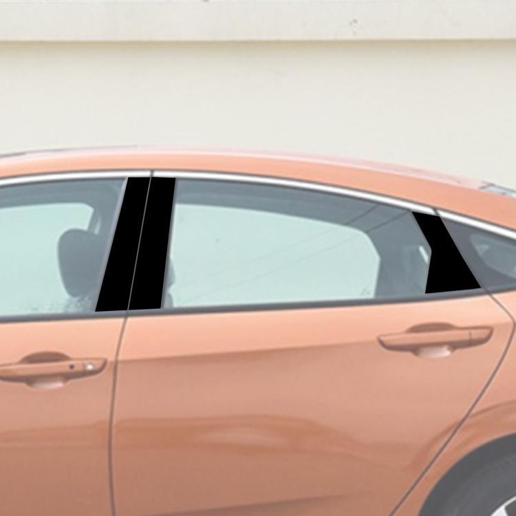 Black B-pillar decorative sticker applied along window pillar