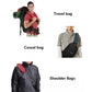 Shoulder pad strap cover shown on a bag strap in multiple views