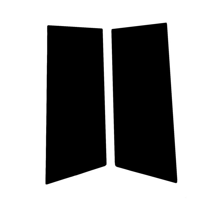 2-piece black B-pillar decoration sticker set with left and right panels