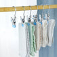 5pcs /Pack Stainless Steel Flat Clip With Hook Anti-Scratch Catch Laundry Drying Holder