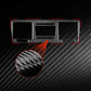 Black carbon-fiber middle air vent decorative sticker with red edge outline detail