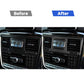 Red carbon-fiber middle air vent trim sticker for dashboard center console
