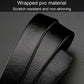 Men's black wrapped PVC belt with pebbled texture and smooth edge finish