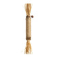 Silvervine cat dental toy stick with sisal wrap and raffia tassels, small brown seed end