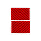 Carbon fiber style rear door ashtray sticker set, red, 2-piece rectangle design