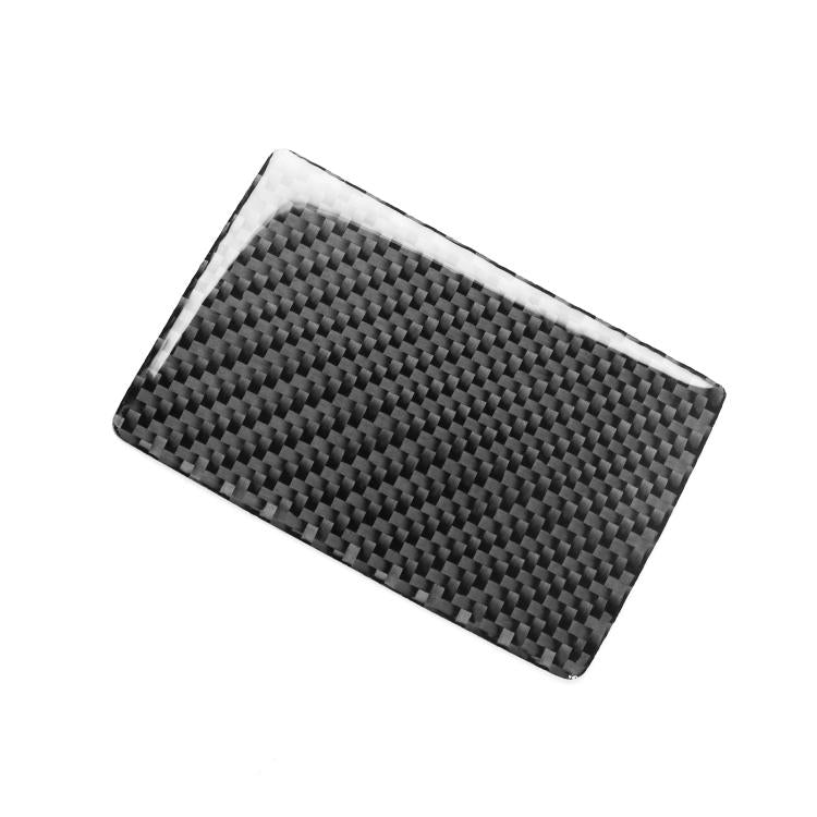 Single carbon fiber style rear door ashtray sticker, dark gray-black rectangle