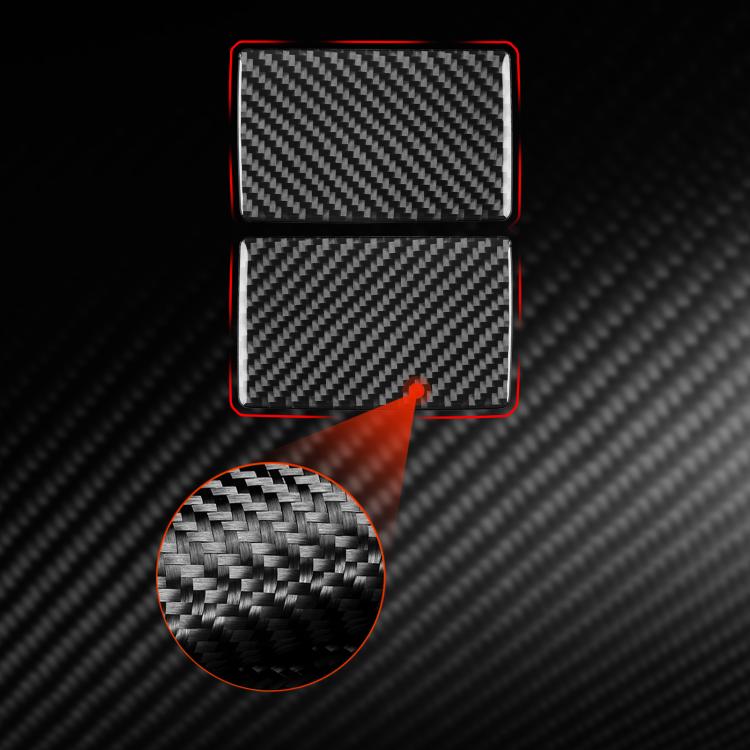 Rear door ashtray sticker set with carbon fiber texture, black finish, 2-piece