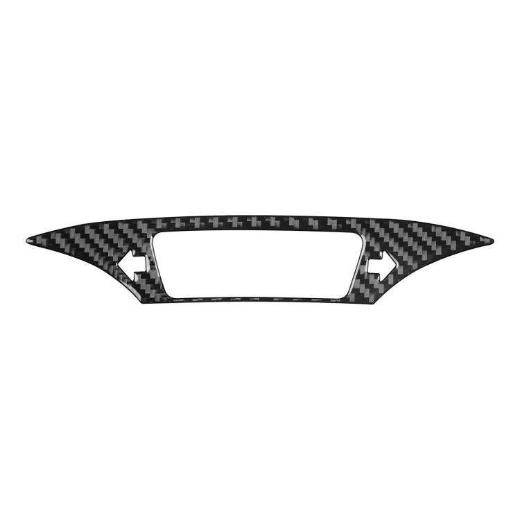Black carbon-fiber dashboard instrument panel sticker with display cutout