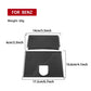 Black carbon-fiber rear center decoration stickers, two cutout pieces, dimensions shown