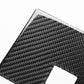 Black carbon-fiber texture rear center decoration sticker, single piece with cutout