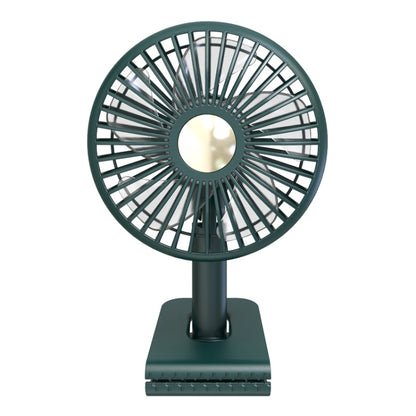 Car Clip-On Rechargeable Electric Oscillating Head Fan With Light