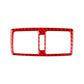 Rear air outlet sticker trim, red carbon-fiber pattern with center divider