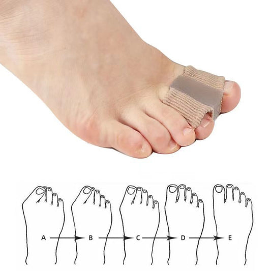 Beige double-hole toe separator thumb valgus orthosis brace for toes
