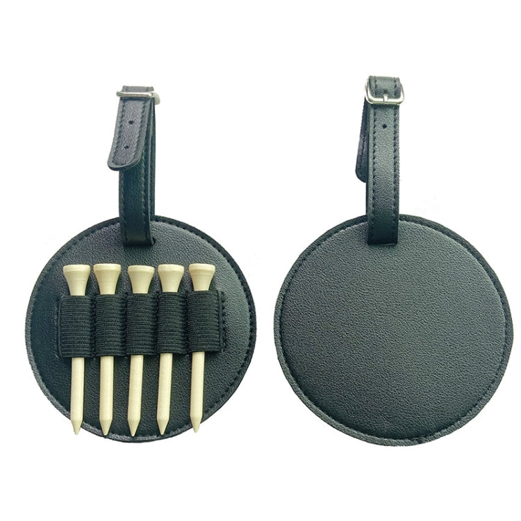 Pair of dark green leather oval spike insert pouches with upright elastic spike slots.