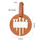 Brown leather oval spike insert storage pouch with white elastic band holding spike inserts.