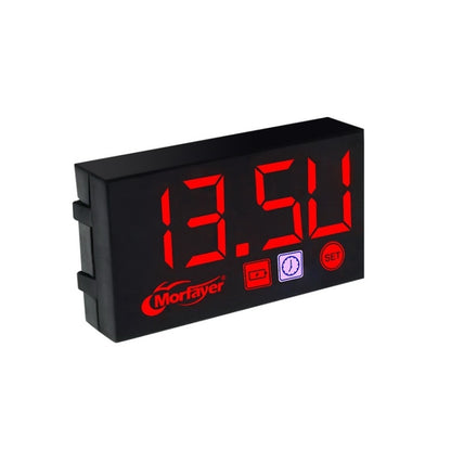 Compact LED digital display in black housing with red digits 13.54 and control buttons.