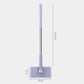 Automatic paper mop with purple base and extension pole with size markers