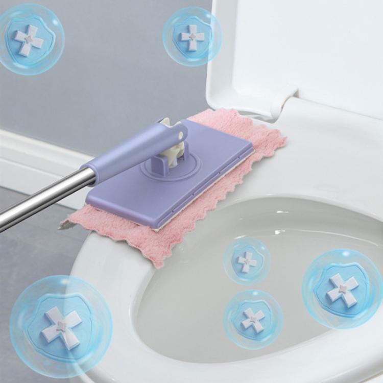 Purple automatic mop head with cloth pad and refill disc clips