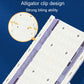 Replacement mop cloth pads with alligator-style clip grips on purple backing
