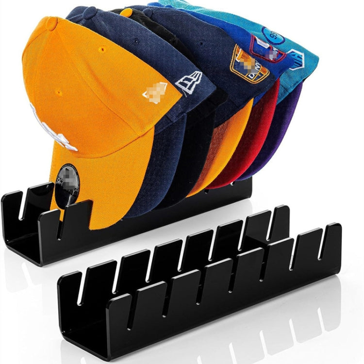 Acrylic Baseball Cap Holder Can Store 7 Baseball Caps, Transparent, Black